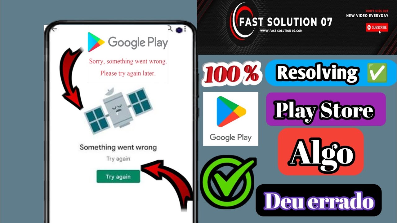 Play Store (ALGO DEU ERRADO) "Tente novamente" Como RESOLVER 2025 - YouTube