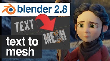 How to Convert Text to Mesh in Blender 2.8