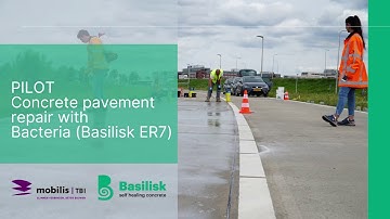 Concrete pavement crack repair with Bacteria (Basilisk Liquid Repair System ER7)