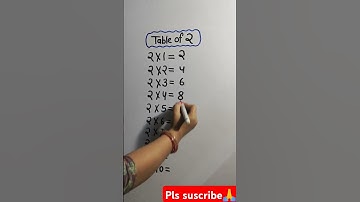 Table of 2 #ytshorts #shortvideo #explore#tranding #shorts #short#shortvideo #maths #table #tricks