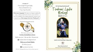 IN LOVING MEMORY OF TSAKANI LYDIA BALOYI ( 19-2025)