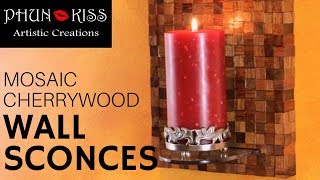 Making Mosaic Wall Sconces From Cherry Wood