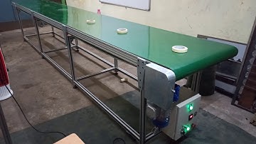 Orange Conveyor Systems - Indexing Belt Conveyor Timer Controlled