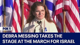 'We will win': Actress Debra Messing takes the stage at the March for Israel demonstration in DC