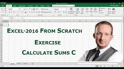 Excel 2016 from Scratch. Exercise - Calculate Sums C
