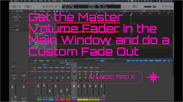 Get the Master Volume Fader in the Main Window and do a Fade Out using Automation in Logic Pro X