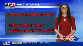 Grace is tracking our two next weather makers