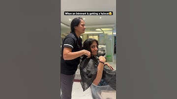 When an introvert is getting a haircut💇‍♀️