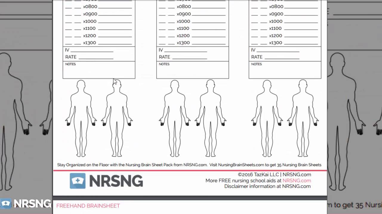 Nursing Brain Sheets Database [Free Download] (templates of brainsheets an  report sheets for nurses) Within Nursing Report Sheet Templates