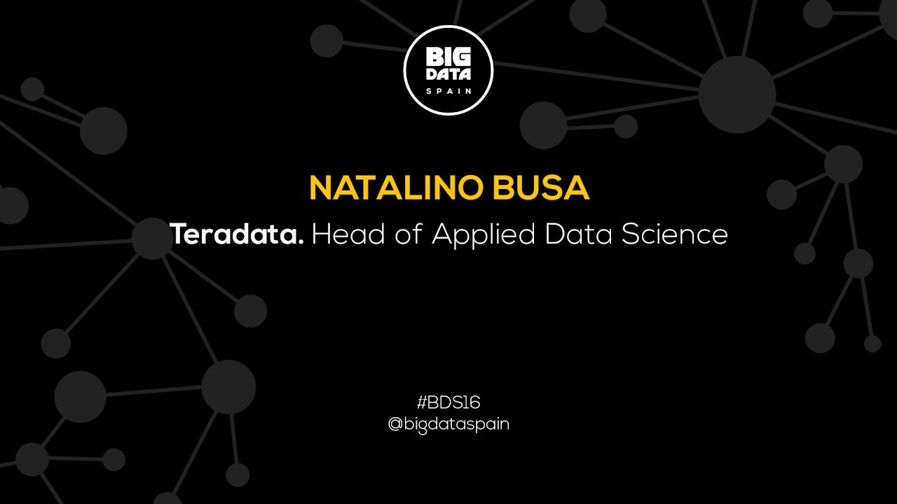 Interview to Natalino Busa at Big Data Spain 2016 big data in healthcare