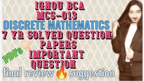 #ignou bca #MCS013  7year solved question paper with explaination,suggestions review #arpitashilpi