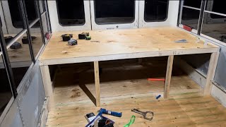 Bed Platform Build for the Skoolie Crawler Hauler Bus Conversion