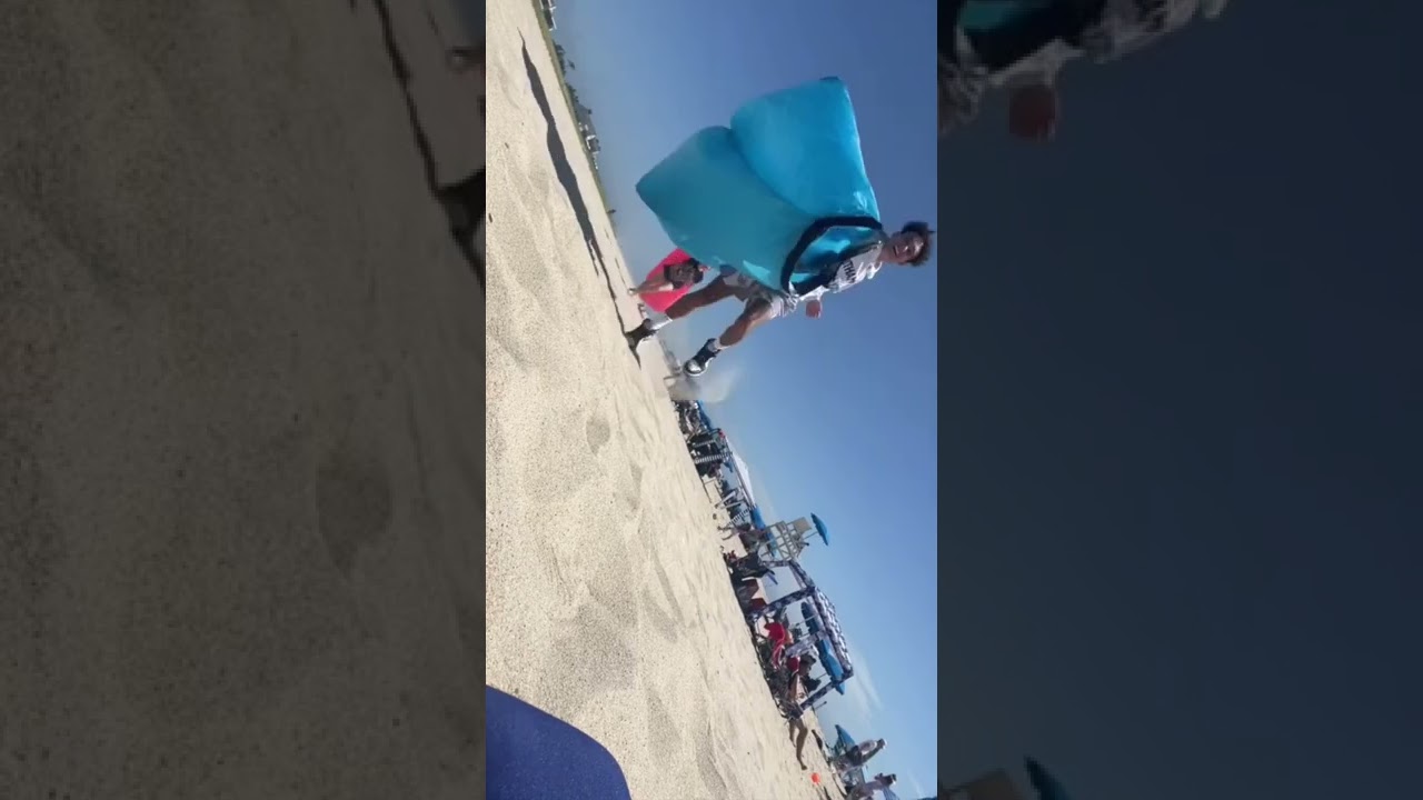Trying to inflate a beach couch *epic fail* 