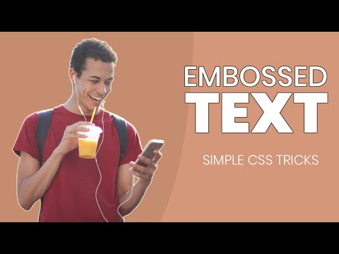 CSS Embossed Text Effect | Simple CSS Tricks