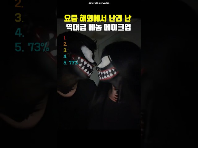 요즘 해외에서 난리 난 역대급 베놈 메이크업 챌린지 ㄷㄷ