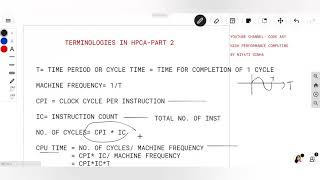 HIGH PERFORMANCE COMPUTING | HPCA 7| CPU TIME, CYCLE TIME, INSTRUCTION COUNT, CLOCK CYCLE PER INSTR.