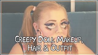 Creepy Doll Tutorial Plus Size Halloween Makeup, Hair & Costume 2016