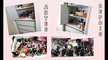 Como organizar suas maquiagens em uma gaveta?