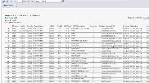 Practice Management Reporting System (PMR) Demo