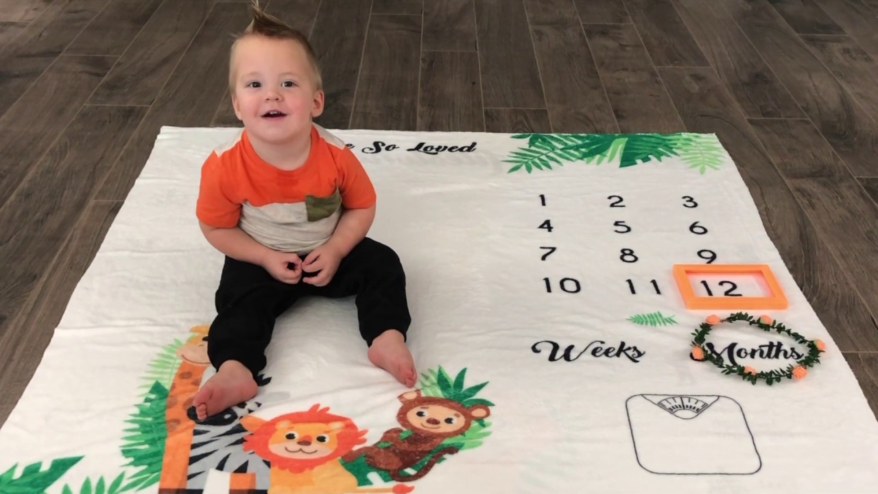 Double Sided Baby Milestone Blanket YouTube