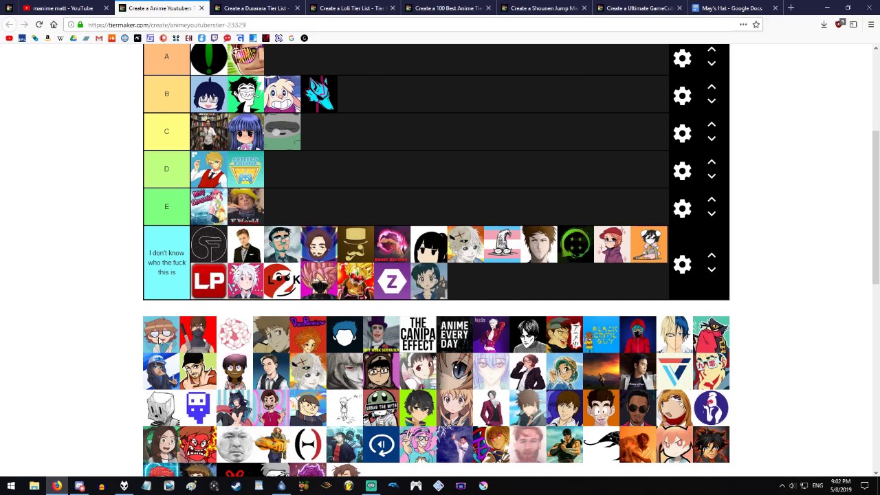 Anime Tier List Maker