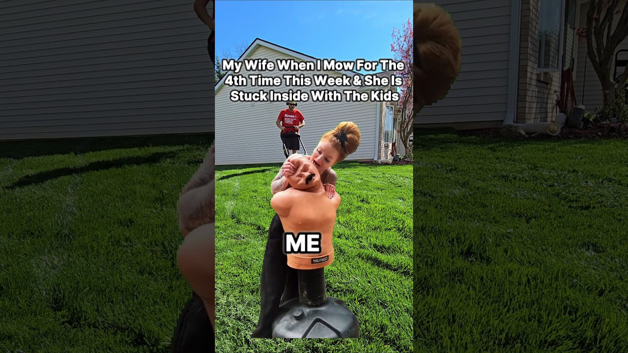 WIFE LOSES IT When I Mow the Lawn Again! #marriage #shorts #funny