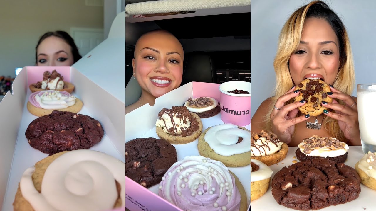 TIKTOK Crumbl Cookies June 16–21 ASMR Mukbang Compilation!