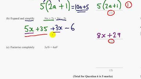 Edexcel GCSE Maths Modular Higher Unit 2 -  June 2012 - Q6abc
