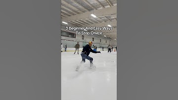 3 Beginner And Easy Ways To Stop On Ice. #iceskate #iceskating #howtostop
