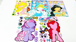 [Toy ASMR] Decorate with princess and unicorn book stickers #stickers #decorate #asmr #toyasmr
