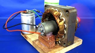 New free energy electric dc motor generator 220v AC to 12V DC  DIY Experiments projects at school