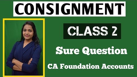 Accounts : Consignment