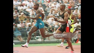 Carl Lewis vs Bruny Surin vs Allen Johnson 200m race 1996.