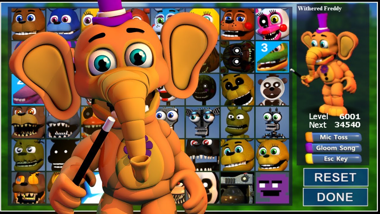 FNAF Five Nights At Freddy´s Orville elephant 9 animatronics