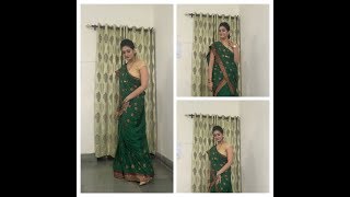 KARWA CHAUTH special look| saree draping in different style | Gujarati saree in new style