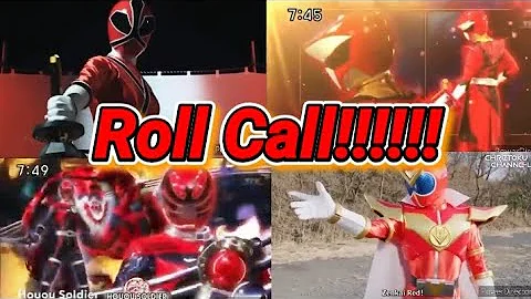 Super Sentai All Red Ranger's Roll Call | Super Sentai Content