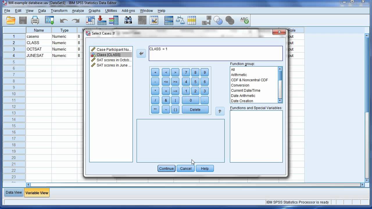 t test spss