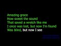 Karaoke - Amazing Grace - 4K Quality - Sing A Long - Alan Jackson Style - With Lyrics