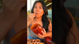 Giant Squid Mukbang - So Fresh It's Still Sweet 🤤 #foodie #eatingshow #mukbang