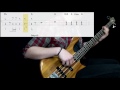 Queen  bohemian rhapsody bass cover play along tabs in