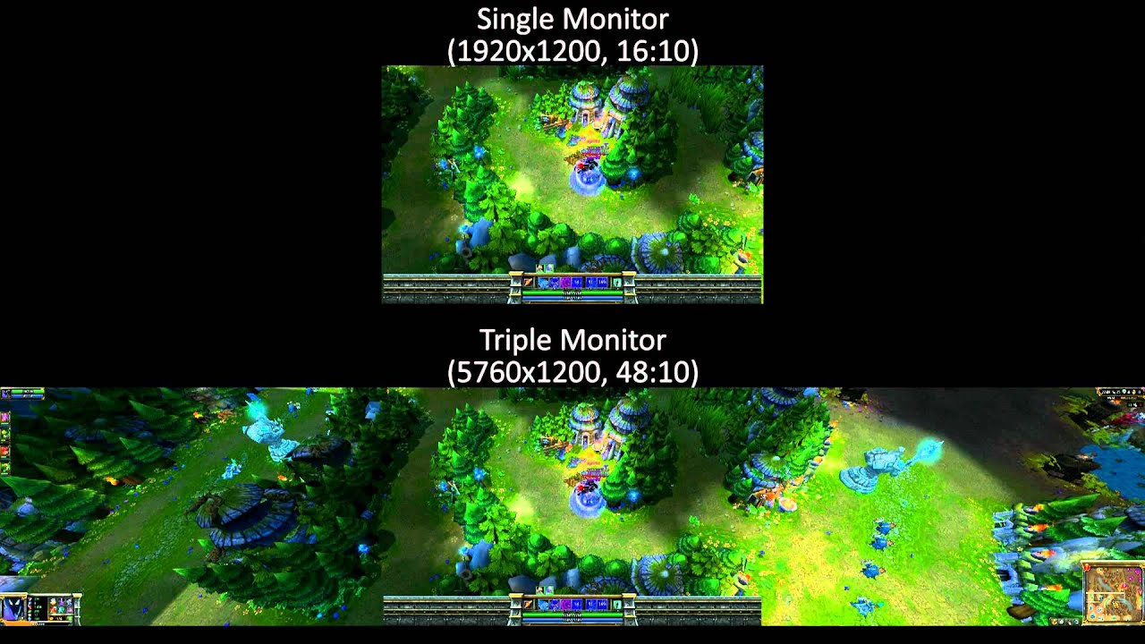 Single Vs Triple Monitor League Of Legends Part 23