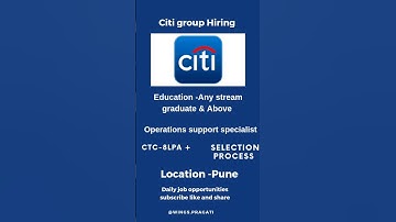 citi group Hiring #share #shorts #jobs #recruitment #youtubeshorts #itjobs #short #citibank #2023#it