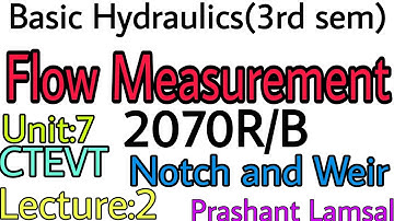 Type:2 Numerical from Unit:7|2070R/B |Basic Hydraulics | Flow Measurement| CTEVT| Prashant YT|Civil|