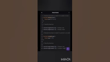 Boolean function in JavaScript.#javascript #html #code #coder #coding #css #java #python #developer