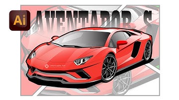 Car Vector Lamborghini Aventador - Adobe Illustrator
