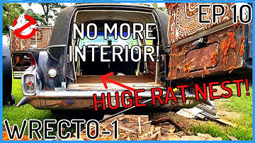 I found A HUGE RAT NEST in my Ghostbusters ECTO 1 Hearse!  (ECTO-1 BUILD: EP 10)