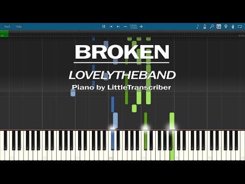 lovelytheband - broken (Piano Cover) Synthesia Tutorial by LittleTranscriber