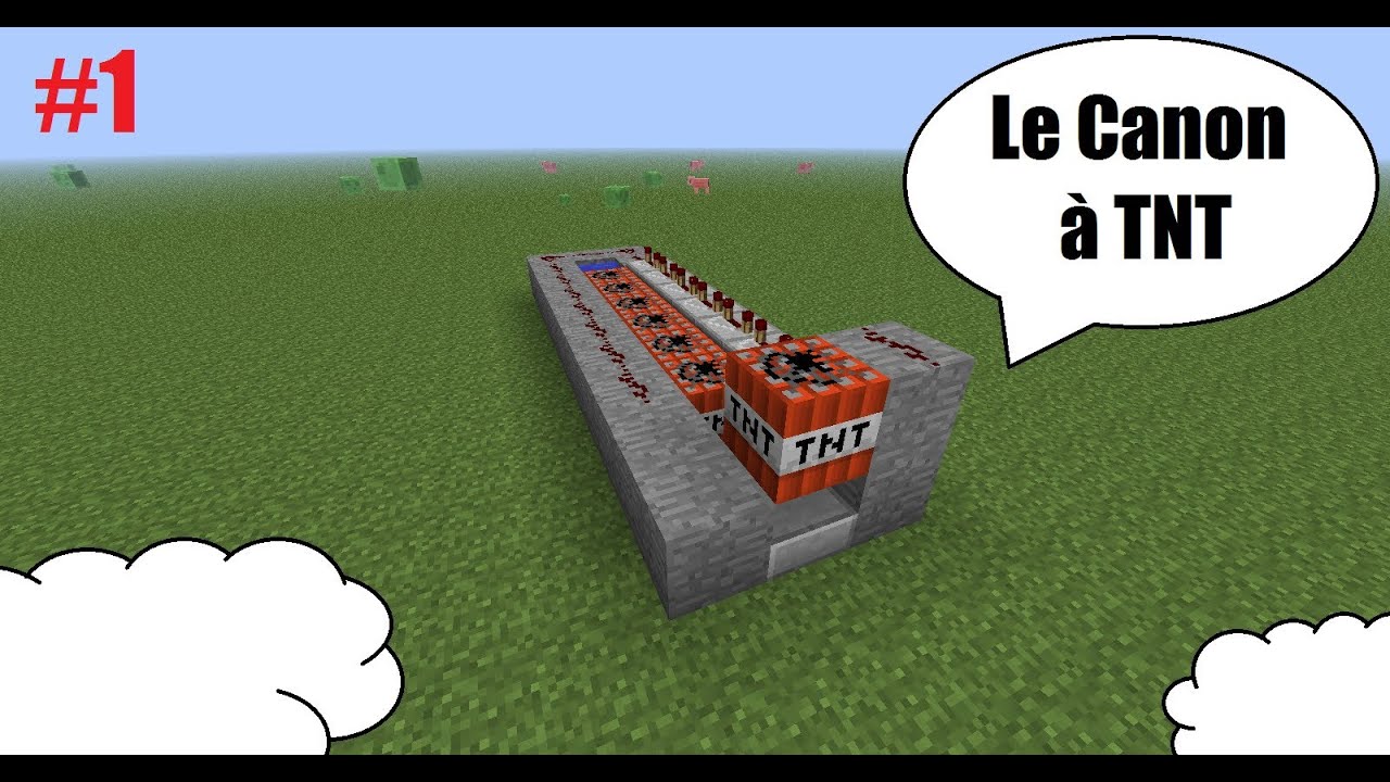 [TUTO] Redstone Minecraft #1 : Le canon à TNT (simple 