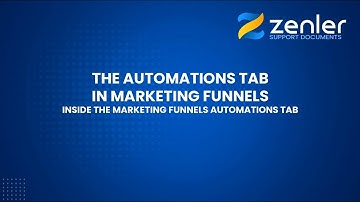 👉 Marketing Funnels - The Automations Tab