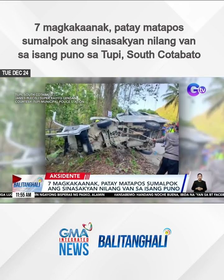 7 magkakaanak, patay matapos sumalpok ang sinasakyan nilang van sa isang puno | Balitanghali